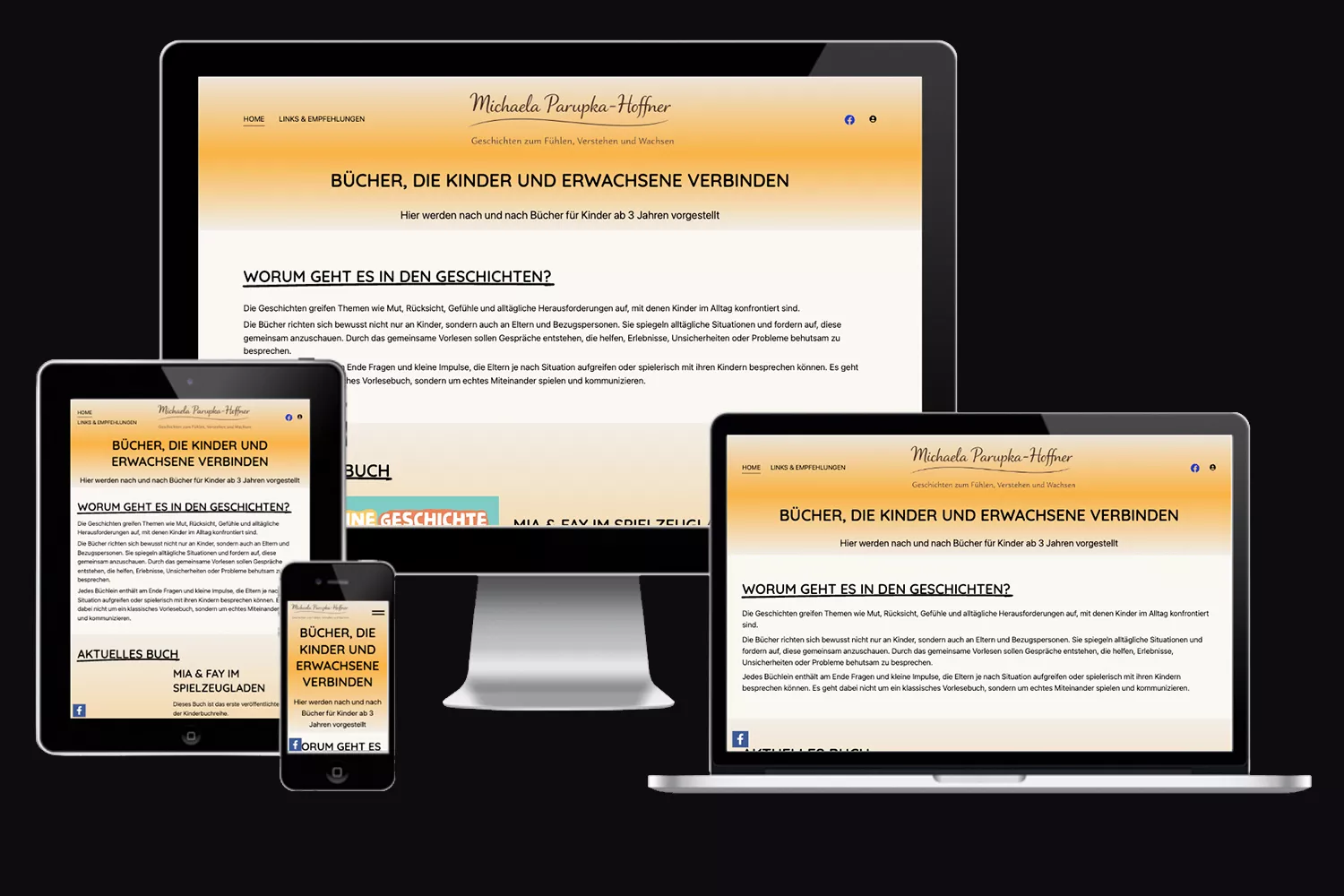 Bild zeigt die Website Kinder sind Stark