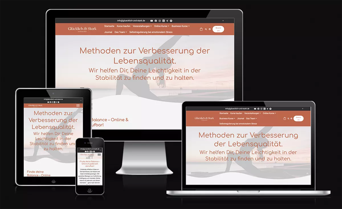 Bild zeigt die Website mit Shop von Felicitas Stark